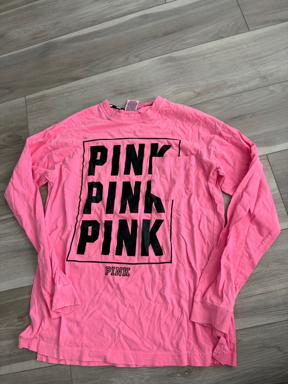 PINK Victoria's Secret Pink Graphic Long Sleeve Tee